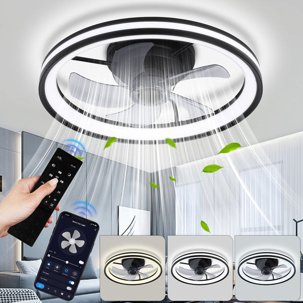 BMOT Deckenventilator Ventilator mit Fernbedienung und Beleuchtung