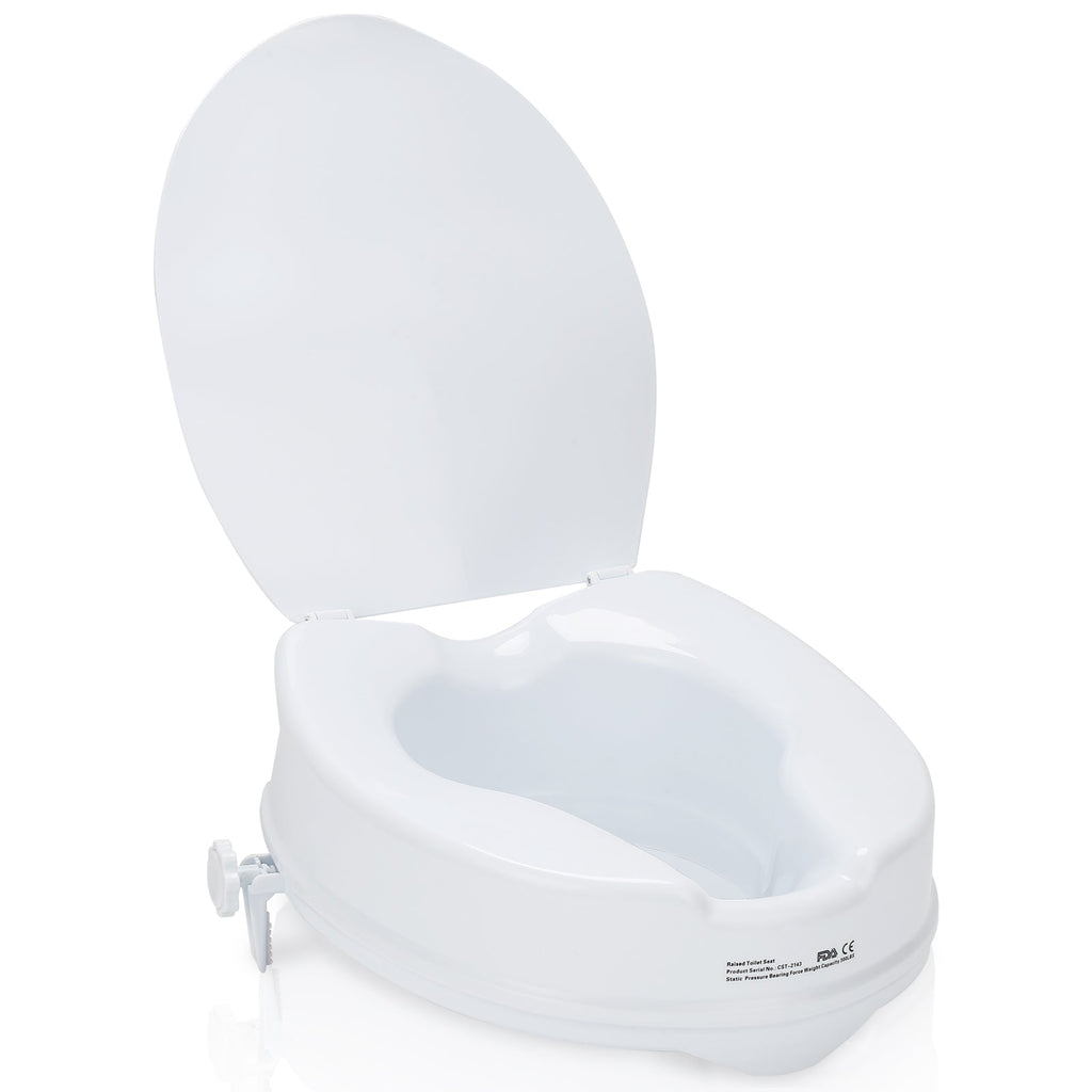 BMOT Toilettensitzerhöhung 10 cm mit Deckel