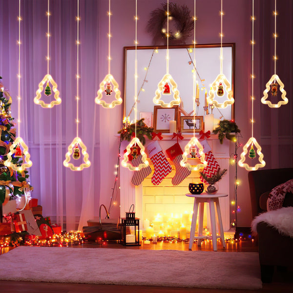 BMOT LED Weihnachtsbeleuchtung Lichtervorhang 3M