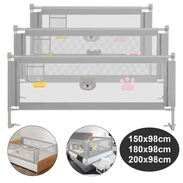 BMOT Bettgitter Kinderbettgitter Höhenverstellbar Rausfallschutz