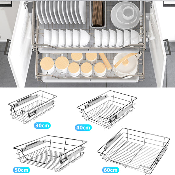 BMOT 2X Schrankauszug Küchenschublade Korbauszug Ausziehbar
