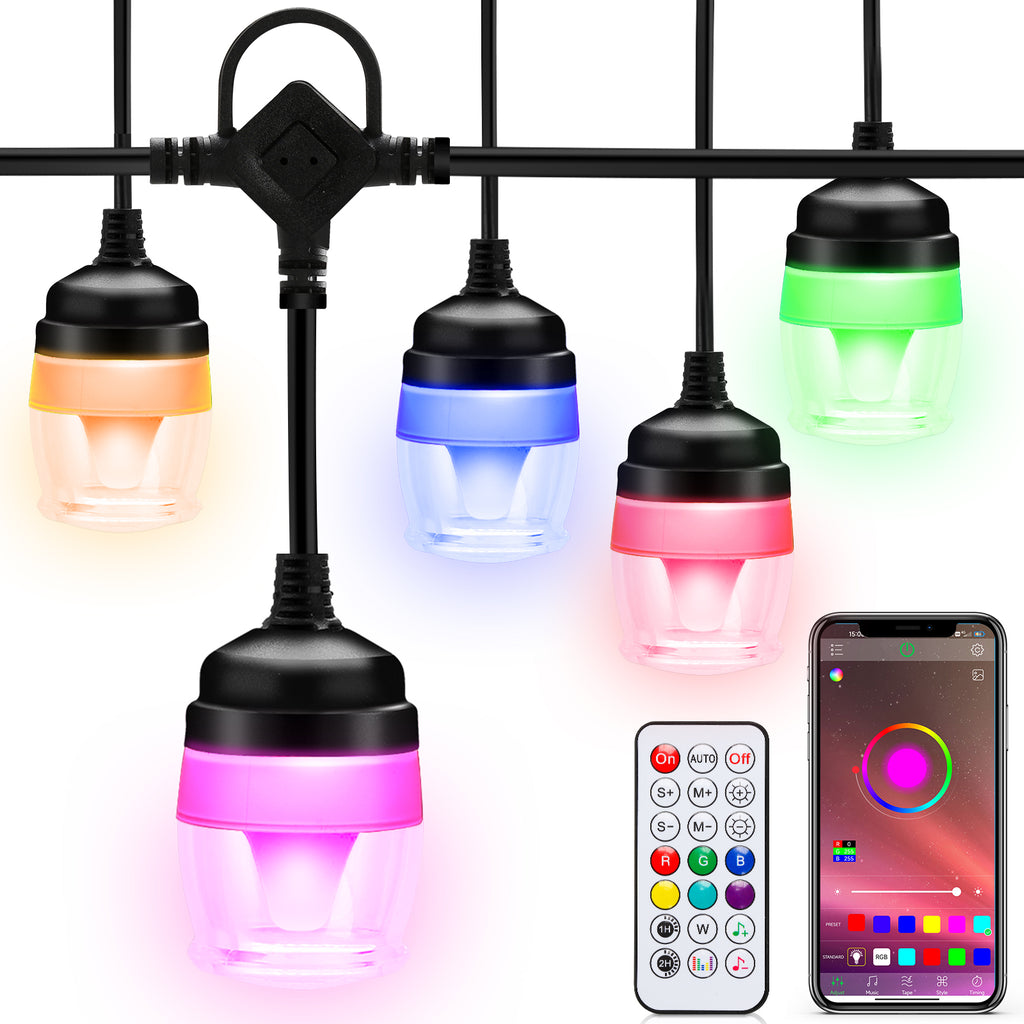 BMOT LED Lichterkette Glühbirnen RGB Dimmbar Außen 8 Modi