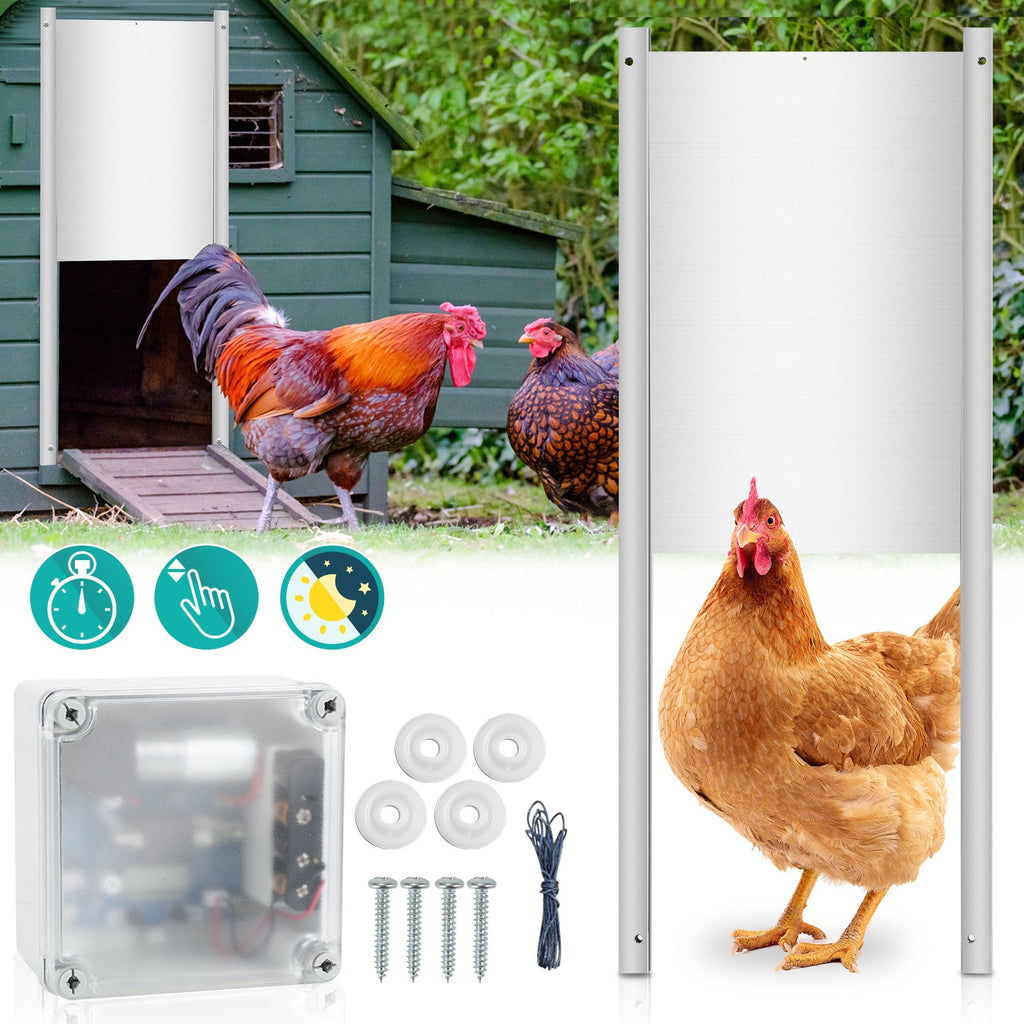 BMOT Automatische Hühnertür mit Lichtsensor und Zeitsteuerung