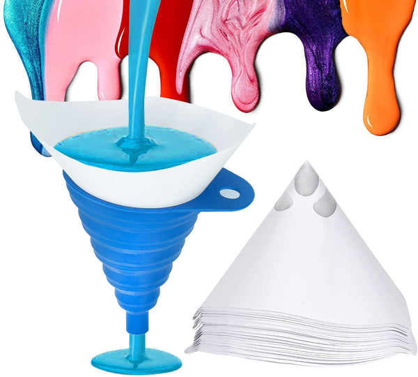 BMOT 100x Lackfilter Lacksiebe mit Trichter 150µ