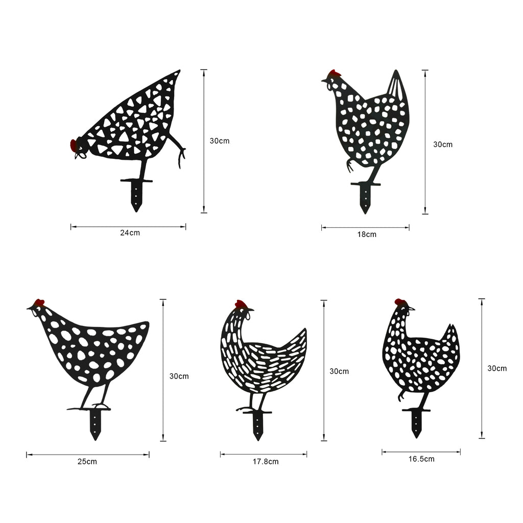 HJYDGJ Küken Gartenstecker - 5-teiliges Hühner Set Für Osterdeko