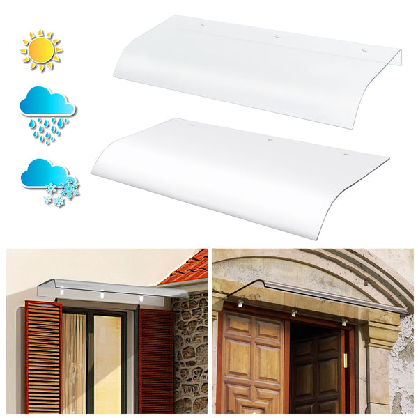 BMOT Vordach für Haustür 40x80cm Transparent