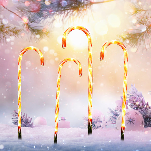 BMOT LED Zuckerstangen Weihnachtsdeko Außenleuchte 4x/8x