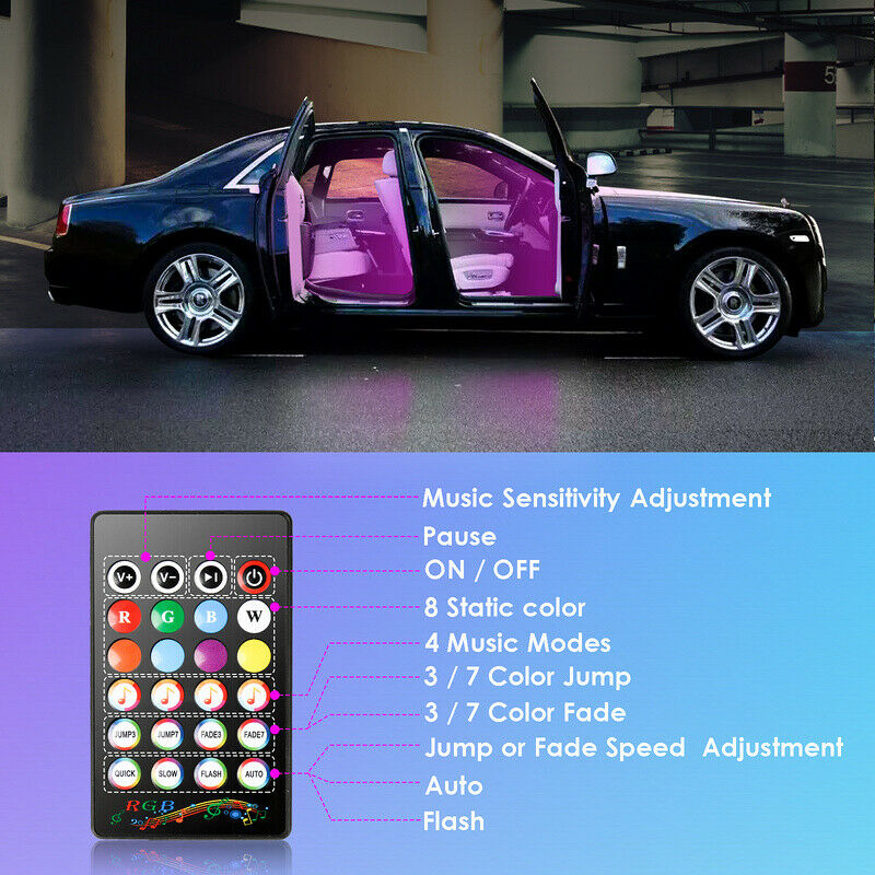 BMOT Auto LED Innenraumbeleuchtung 4x Mehrfarbig – BMOT Tool