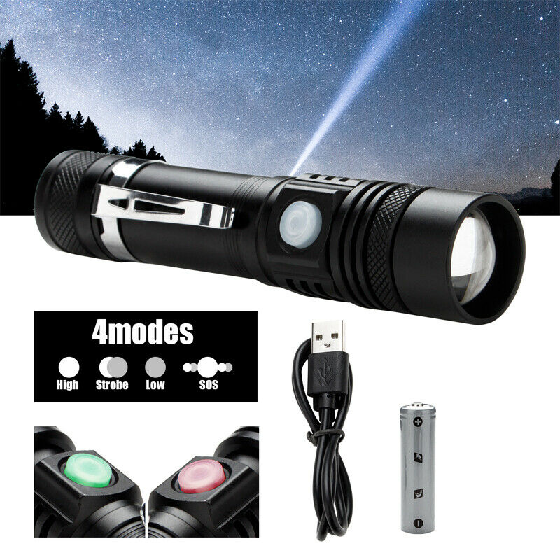 BMOT LED Taschenlampe USB Handlampe Wiederaufladbar