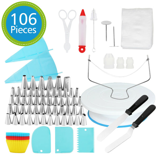 BMOT 106 Teiliges Kuchen Spritztüllen Set Backzubehör